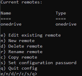 Podsumowanie zamontowanie w rclone